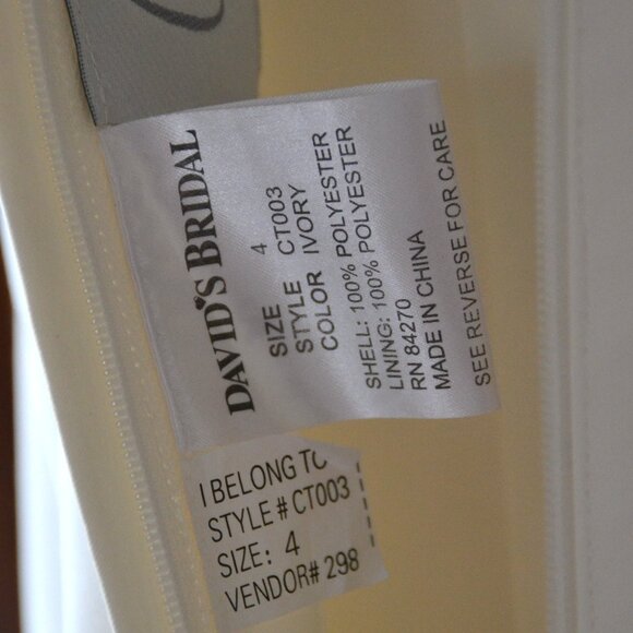 2 piece Vintage Oleg Cassini Collection Ivory Wedding Dress Lace Beaded Jacket 4 - Picture 6 of 16